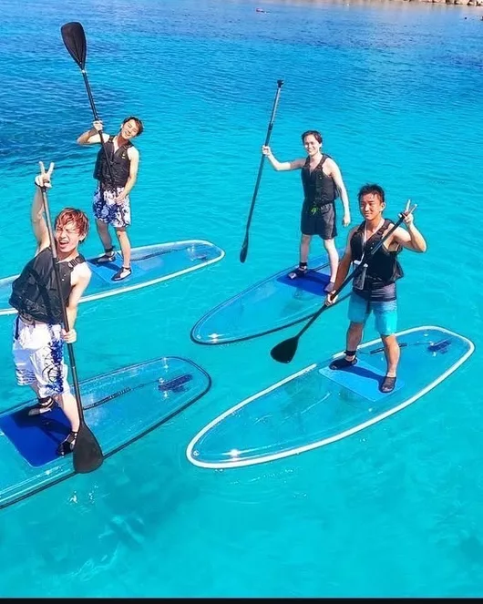沖縄の海でアガる！思い出作り！SUP